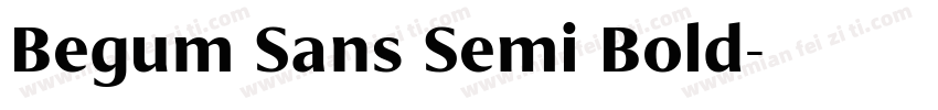 Begum Sans Semi Bold字体转换